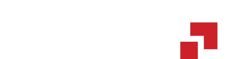 To røde Tetris-lignende figurer med svarte konturer er plassert i nederste høyre hjørne av en hvit bakgrunn.
